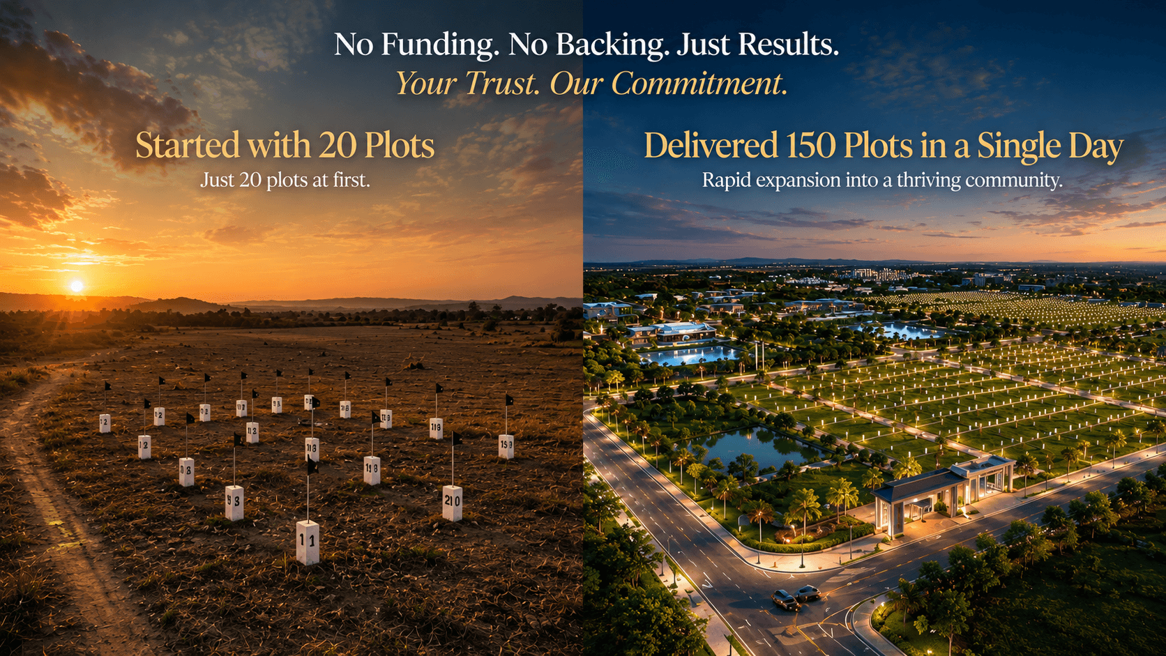 No funding ,No backing, Just results.