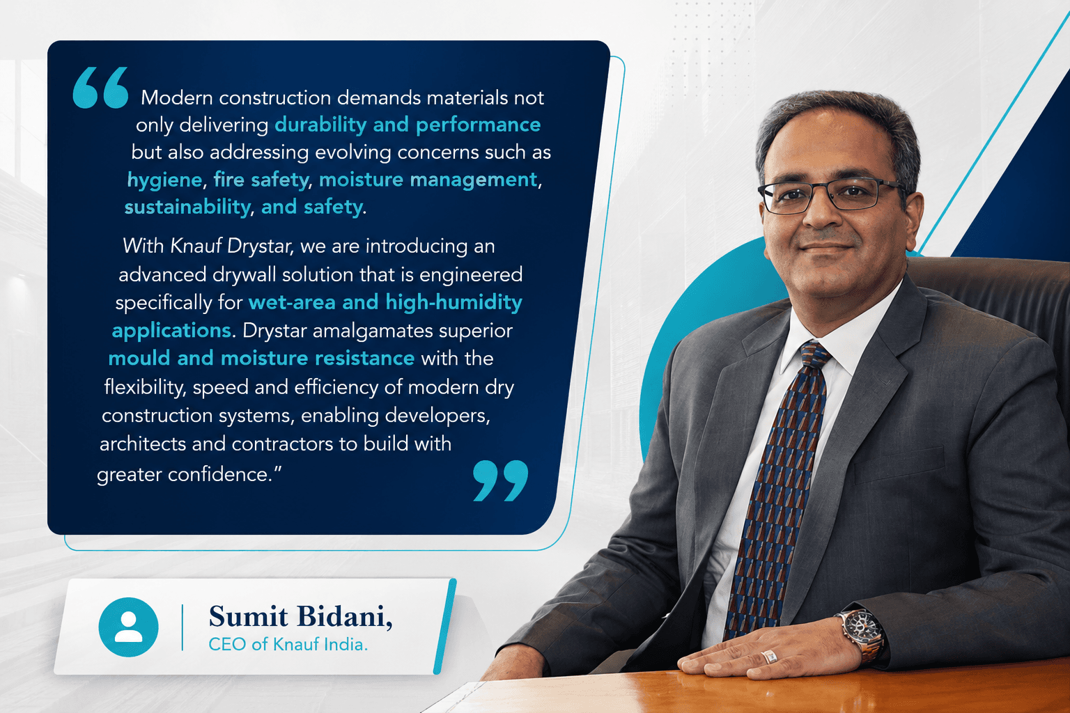 Sumit Bidani, CEO of Knauf India